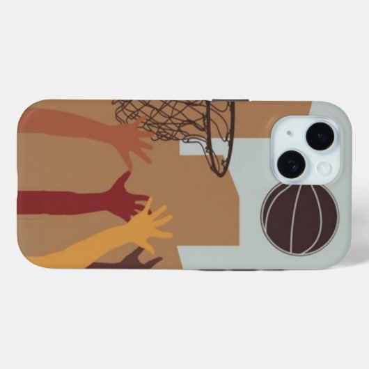 Jump Ball Basketball - iPhone 15 Case (Rückseite (Horizontal))