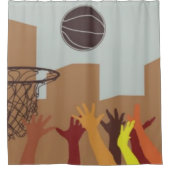 Jump Ball Duschvorhang (Vorderseite)