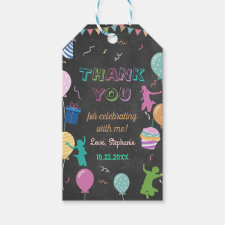 Jump Birthday Chalkboard Kid Trampolin Party Geschenkanhänger
