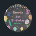 Jump Birthday Chalkboard Kid Trampolin Party Pappteller<br><div class="desc">Personalisieren Sie diesen phantastischen Jump Birthday Chalkboard Kid Trampolin Party Aufkleber mit Ihren Daten einfach und schnell. Alle Texte sind editierbar! Für eine erweiterte Anpassung dieses Designs,  wählen Sie einfach die Schaltfläche 'Anpassen / Diese Vorlage personalisieren' oben! Matching Artikel in der Sammlung verfügbar!</div>