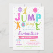 Jump Birthday Einladung Bounce Trampolin Party (Vorderseite)