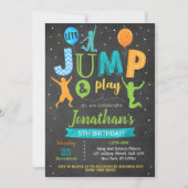 Jump Birthday Einladung Bounce Trampolin Party (Vorderseite)