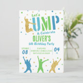 Jump Birthday Einladung Indoor Trampolin Park (Stehend Vorderseite)