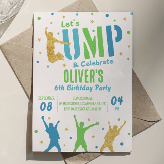 Jump Birthday Einladung Indoor Trampolin Park