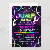 Jump Birthday Einladung, Jump Invite, Trampolin Einladung (Vorne/Hinten)