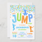 Jump Birthday Einladung Jump Trampolin Party (Vorderseite)