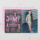 Jump Birthday Einladung Jump Trampolin Party (Vorne/Hinten)