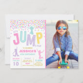 Jump Birthday Einladung Jump Trampolin Party (Vorderseite)