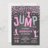 Jump Birthday Einladung Jump Trampolin Party (Vorderseite)