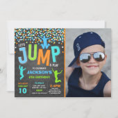 Jump Birthday Einladung Jump Trampolin Party (Vorderseite)