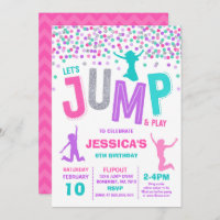 Jump Birthday Einladung Jump Trampolin Party