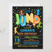 Jump Birthday Einladung Jump Trampolin Party (Vorderseite)