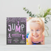 Jump Birthday Einladung Jump Trampolin Party (Stehend Vorderseite)
