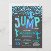 Jump Birthday Einladung Jump Trampolin Party (Vorderseite)
