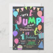 Jump Birthday Einladung Springen Trampolin Party (Vorderseite)