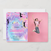 Jump Birthday Foto Einladung (Vorderseite)