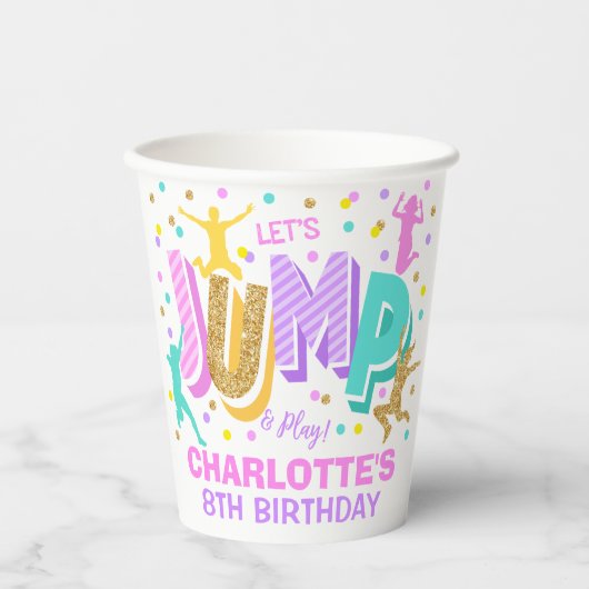 Jump Birthday Paper Cups Pappbecher (Vorderseite)