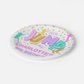 Jump Birthday Paper Plate Pappteller (Schrägansicht)