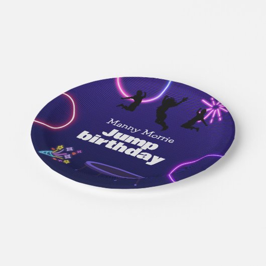Jump Birthday Pappteller (Schrägansicht)