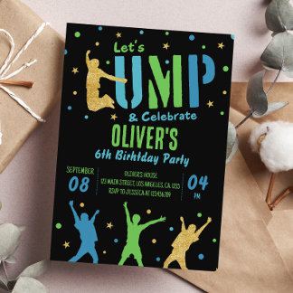 Jump Birthday Party Einladung Bounce House Party