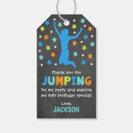 Jump Birthday Party Gefallen Tags, Junge Geschenkanhänger