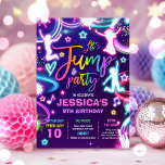 Jump Birthday Party Neon Glow Jump Party Einladung<br><div class="desc">Jump Birthday Party Neon Glow Jump Party Einladung Alle Designs sind © PIXEL PERFECTION PARTY LTD</div>