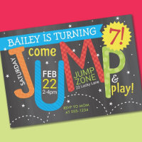Jump Birthday Party - Rechte auf Chalkboard