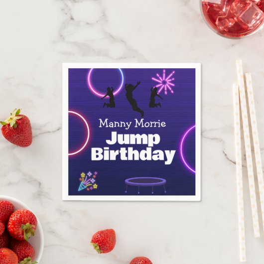 Jump Birthday Serviette (Beispiel)