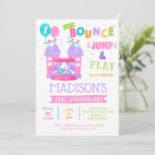 Jump Bounce House Birthday Party Einladungen (Stehend Vorderseite)