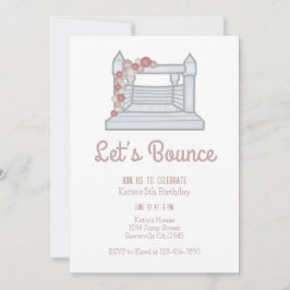 Jump Bounce House Girls Geburtstag Einladung