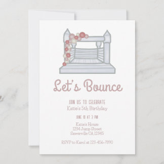Jump Bounce House Girls Geburtstag Einladung