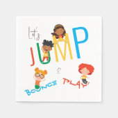 Jump Bounce Play Trampoline Park Party Geburtstag Serviette (Vorderseite)