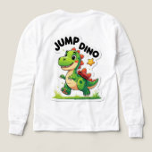 Jump Dino - Cartoon Sticker T - Shirt (Design Rückseite)