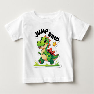 Jump Dino - Cartoon Sticker T - Shirt