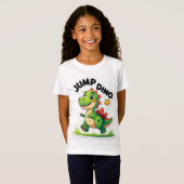 Jump Dino - Cartoon Sticker T - Shirt (Vorne ganz)