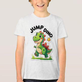 Jump Dino - Cartoon Sticker T - Shirt