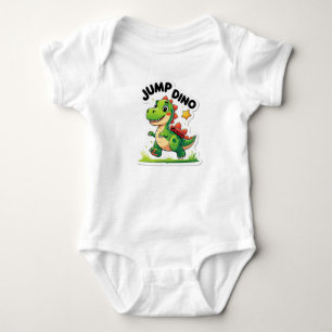 Jump Dino - Cartoon Sticker T - Shirt