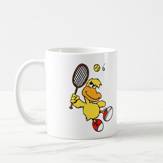Jump Duck Tennis | Hintergrundfarbe auswählen Kaffeetasse (Links)