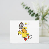 Jump Duck Tennis | Hintergrundfarbe auswählen Postkarte (Stehend Vorderseite)