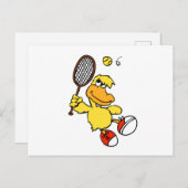 Jump Duck Tennis | Hintergrundfarbe auswählen Postkarte (Vorne/Hinten)