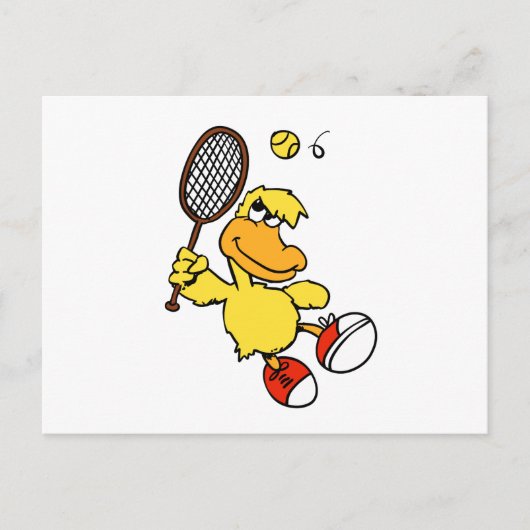 Jump Duck Tennis | Hintergrundfarbe auswählen Postkarte (Vorderseite)
