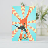 "JUMP"-Einladung für Kinder Einladung (Stehend Vorderseite)