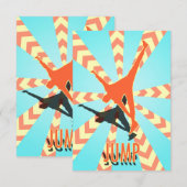 "JUMP"-Einladung für Kinder Einladung (Vorne/Hinten)