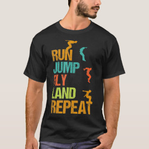 Jump Fly Repeat ausführen, Parkour T-Shirt