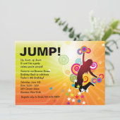 Jump for Joy Bounce House Einladung (Stehend Vorderseite)