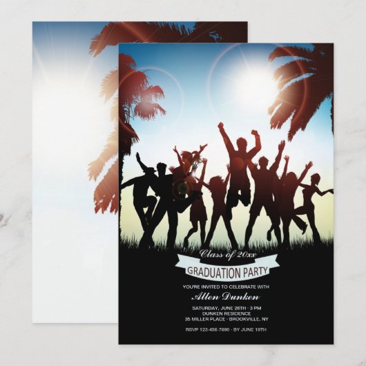 Jump for Joy Invitation Einladung (Vorne/Hinten)