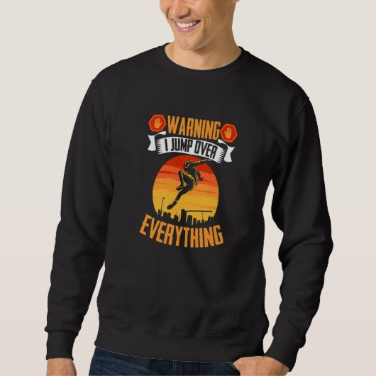 Jump Freerunning Obstacle Course Acrobatic Par Sweatshirt (Vorderseite)