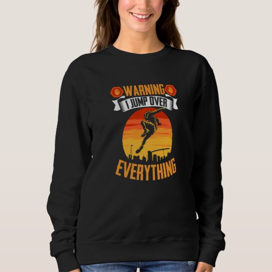 Jump Freerunning Obstacle Course Acrobatic Par Sweatshirt (Vorderseite)