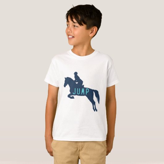 jump horse rider hunter jumper T-Shirt (Vorne ganz)