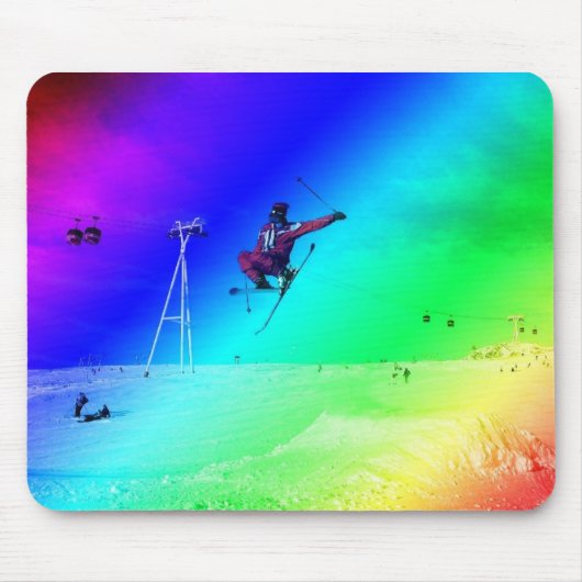 Jump in den Bergen Mousepad (Vorne)